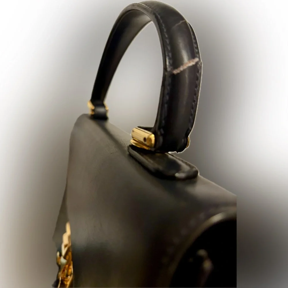 Gucci (w. COA) Calfskin Lady Lock Top Handle Satchel